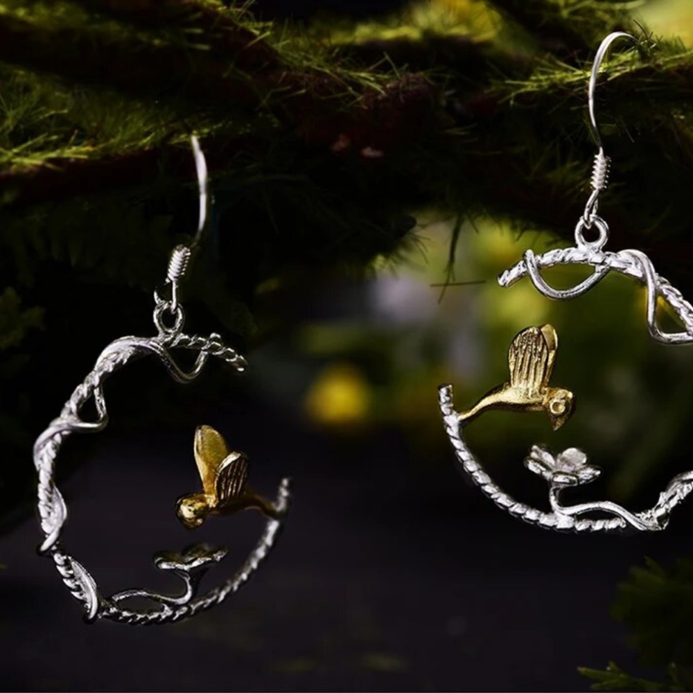 Artisan Handmade 925 Sterling Silver Songbird The Zephany Earrings - Picture 6 of 8
